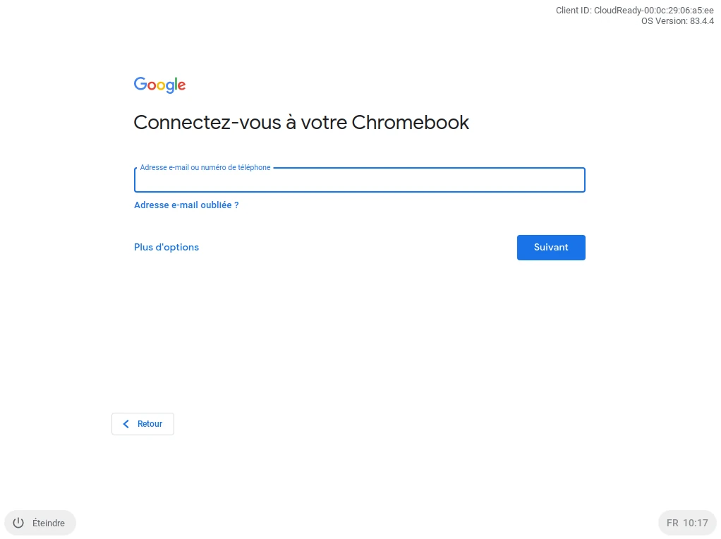 Écran d’association avec un compte Google